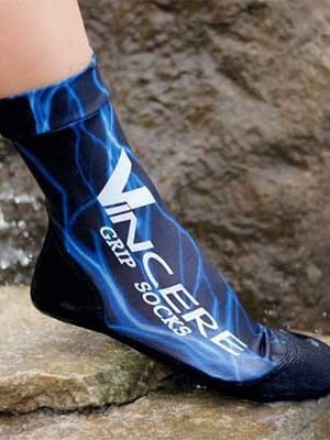 Blue Lightning Grip Socks for Board Sports