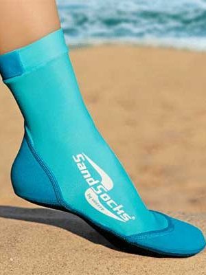 Mėlynos paplūdimio tinklinio kojinės Sand Socks
