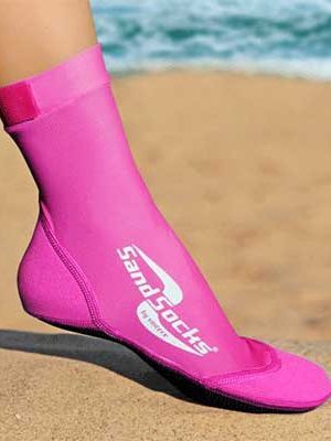 Rožinės paplūdimio tinklinio kojinės Sand Socks