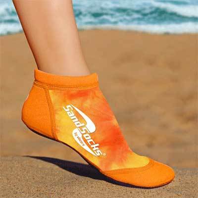 Orange Sunset Low Top Sprites Sand Socks for Beach Soccer