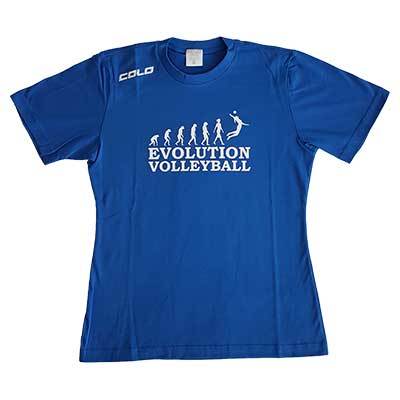 Women T-Shirt Evolution Volleyball Blue