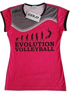 Rožiniai Tinklinio Marškinėliai Moterims Evolution Volleyball
