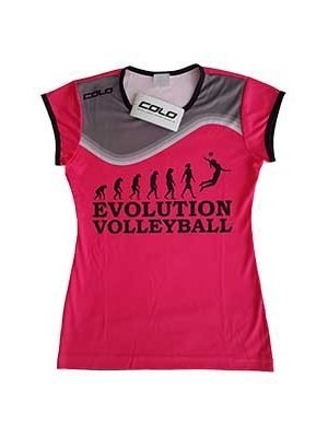 Rožiniai Tinklinio Marškinėliai Moterims Evolution Volleyball