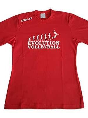 Women T-Shirt Evolution Volleyball Red