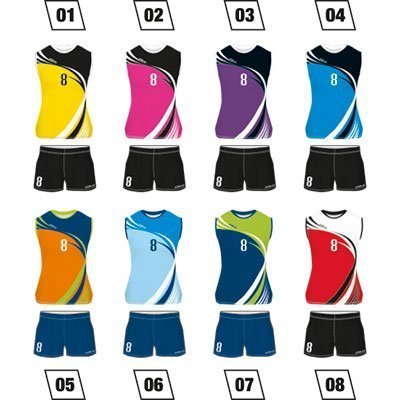 Women Volleyball Uniform Colo Tile Colours