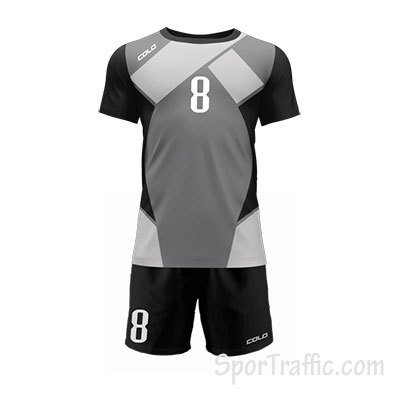 Men Volleyball Uniform COLO Check 6 Grey