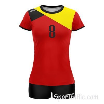 Women Volleyball Uniform COLO Mika 10 Dark Red