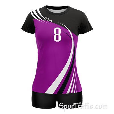 Women Volleyball Uniform COLO Tile 03 Purple