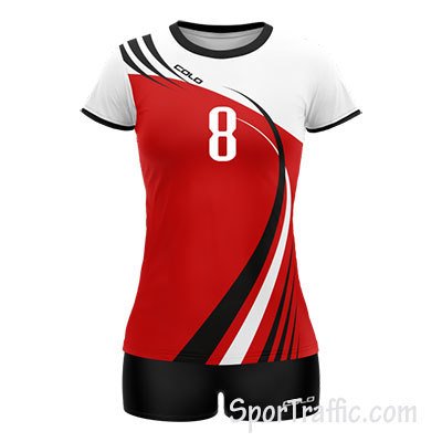 Women Volleyball Uniform COLO Tile 08 Red