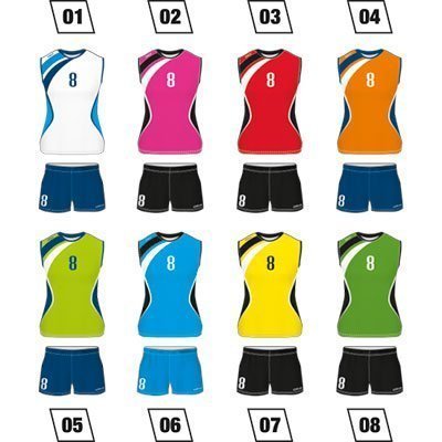 Women Volleyball Uniform Colo Ray Colours