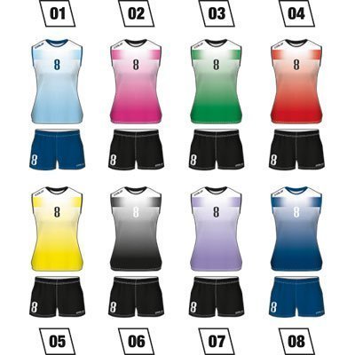 Women Volleyball Uniform Colo Sky Colours