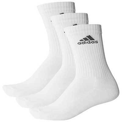 Adidas 3 Stripes Performance Crew Socks White
