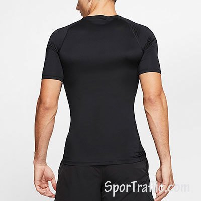 NIKE Pro top men's tight-fit short-sleeve BV5631-010 black