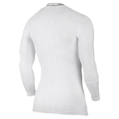NIKE PRO LONG SLEEVE COMPRESSION TOP WHITE