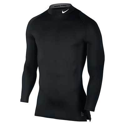 Juodos Kompresiniai Marškinėliai Ilgom Rankovėm Nike Pro Cool Mock
