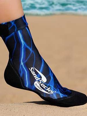 Classic High Top Blue Lightning Sand Socks