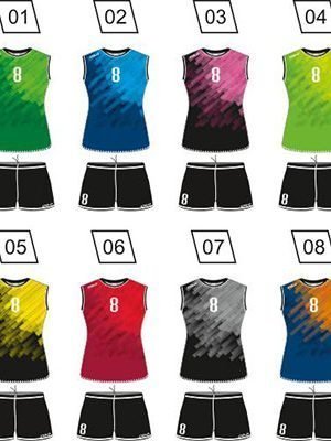 Women Volleyball Uniform Colo Shade Colours