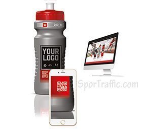 Sport Water Bottles with custom logo and text banner