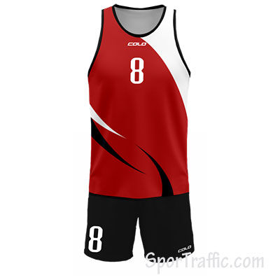 Men Beach Volleyball Uniform COLO Lindos 002 Red