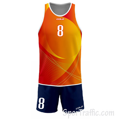 Men Beach Volleyball Uniform COLO Roller 002 Orange