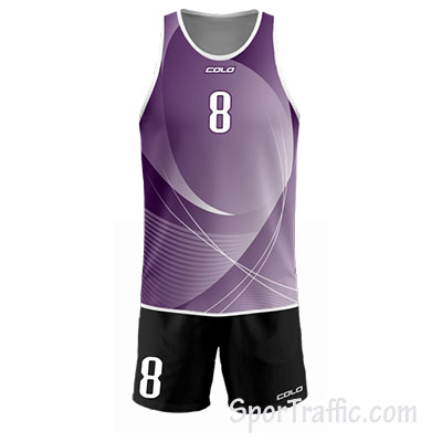 Men Beach Volleyball Uniform COLO Roller 005 Purple