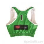 Women Beach Volleyball Top Credit 24 Green Number 1 Back