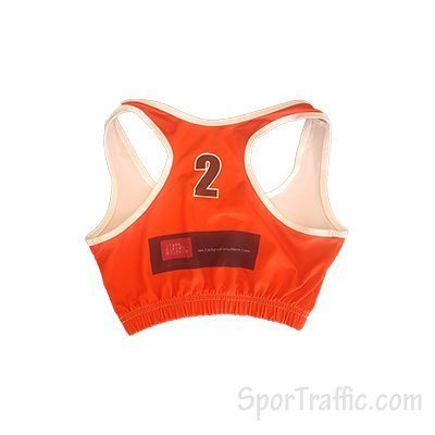 Women Beach Volleyball Top Credit 24 Red Number 2