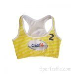 Women Beach Volleyball Top Credit 24 Yellow Number 2