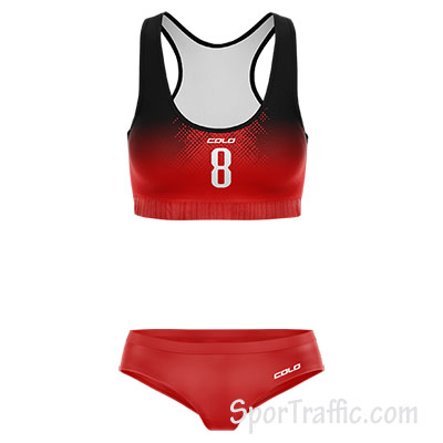 Women Beach Volleyball Uniform COLO Creek 01 Red