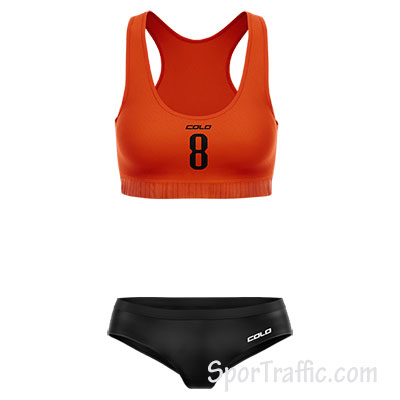 Women Beach Volleyball Uniform COLO Samba 007 Orange