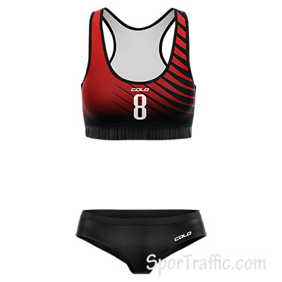 Women Beach Volleyball Uniform COLO Spill 005 Red