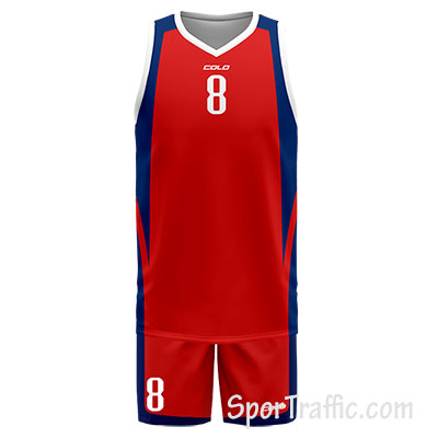 Basketball Uniform COLO Boston 02 Red