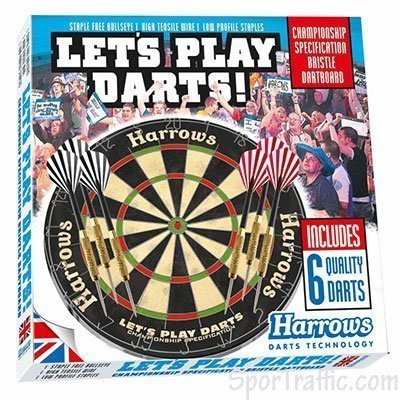 Dartboard HARROWS Lets Play Darts 840HREA376 Box