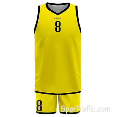 Reversible Basketball Uniform COLO Dual 02 Yellow