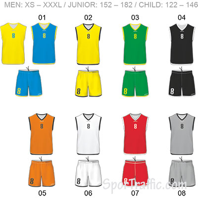 Reversible Basketball Uniform COLO Dual Colors