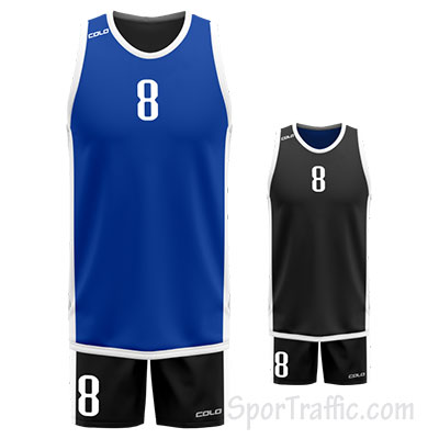 Reversible Basketball Uniform COLO Twin 01 Blue
