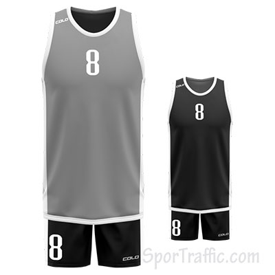 Reversible Basketball Uniform COLO Twin 02 Silver
