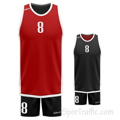 Reversible Basketball Uniform COLO Twin 03 Red