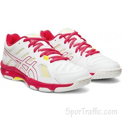ASICS Gel Beyond 5 B651N-100 white laser pink volleyball and handball shoes women's