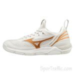 MIZUNO Wave Luminous volleyball women sport shoes V1GC182052 CLOUD-10135C-WHITE gold 1