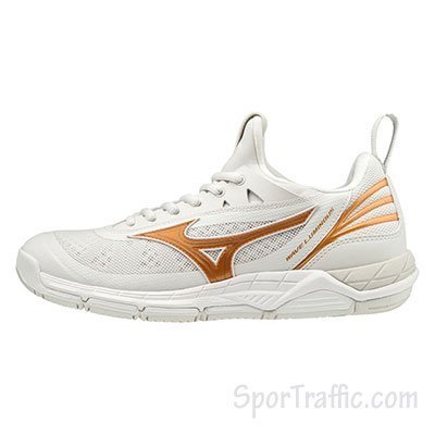 MIZUNO Wave Luminous volleyball women sport shoes V1GC182052 CLOUD-10135C-WHITE gold