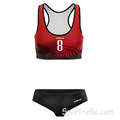 Beach Volleyball Bathing Suit Chip 002 Red