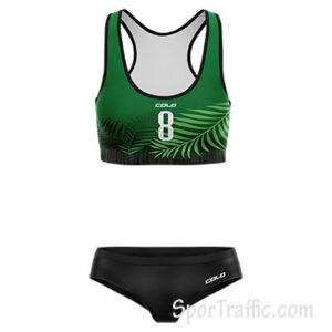 Beach Volleyball Bathing Suit Chip 003 Dark Green