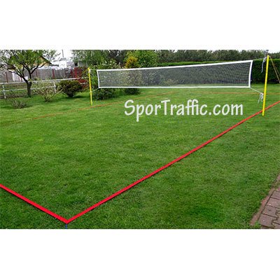 Badminton grass field boundary lines court