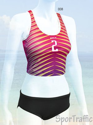 Beach Volleyball Bathing Suit Leaf Women Crop T-Shirt