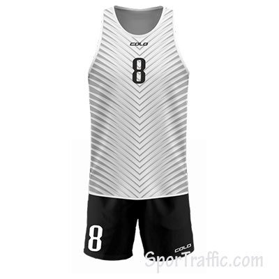Beach volleyball tank top Scoop 009 White