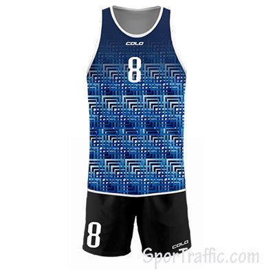 Beach volleyball uniform Quad 001 Blue