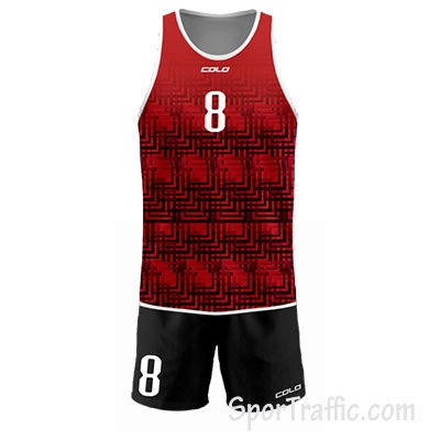Beach volleyball uniform Quad 002 Red