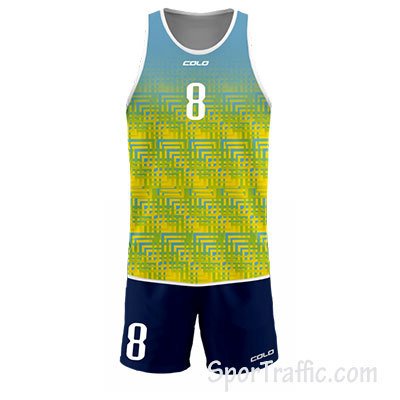 Beach volleyball uniform Quad 004 Yellow