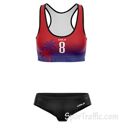 Beach volleyball uniform Wee women 002 Red